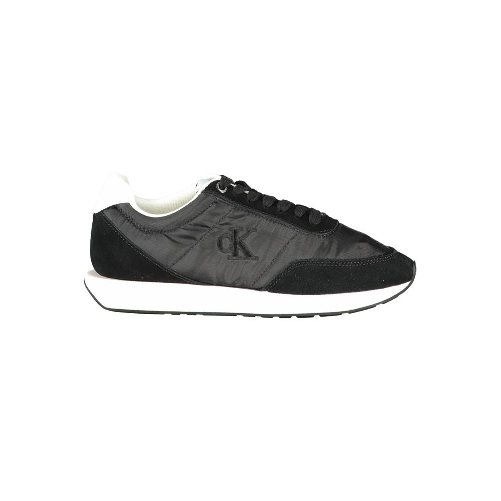 Schwarzer Damen-Sneaker aus Polyester
