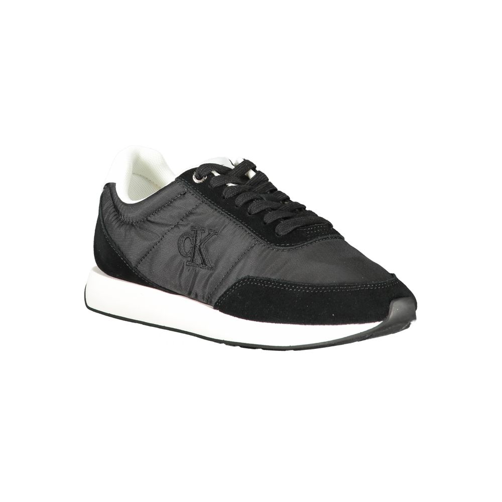 Schwarzer Damen-Sneaker aus Polyester