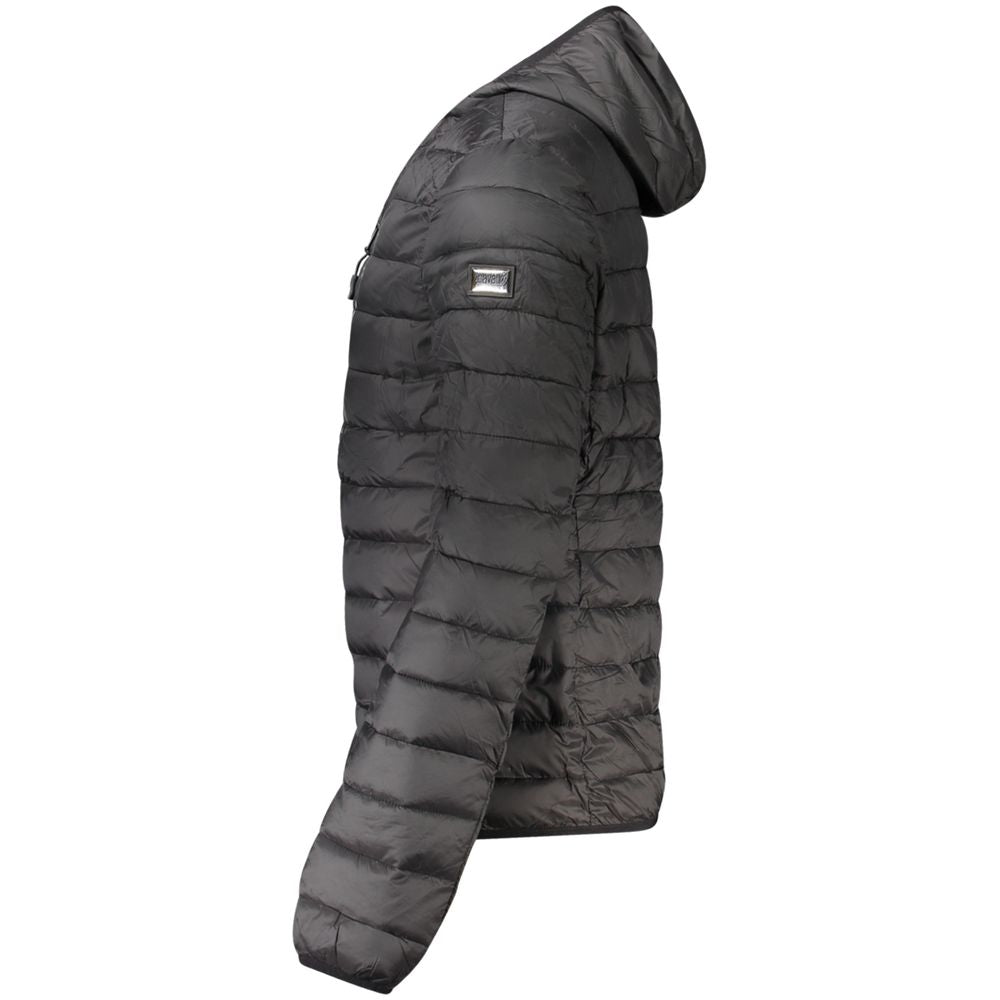 Schwarze Herrenjacke aus Polyester