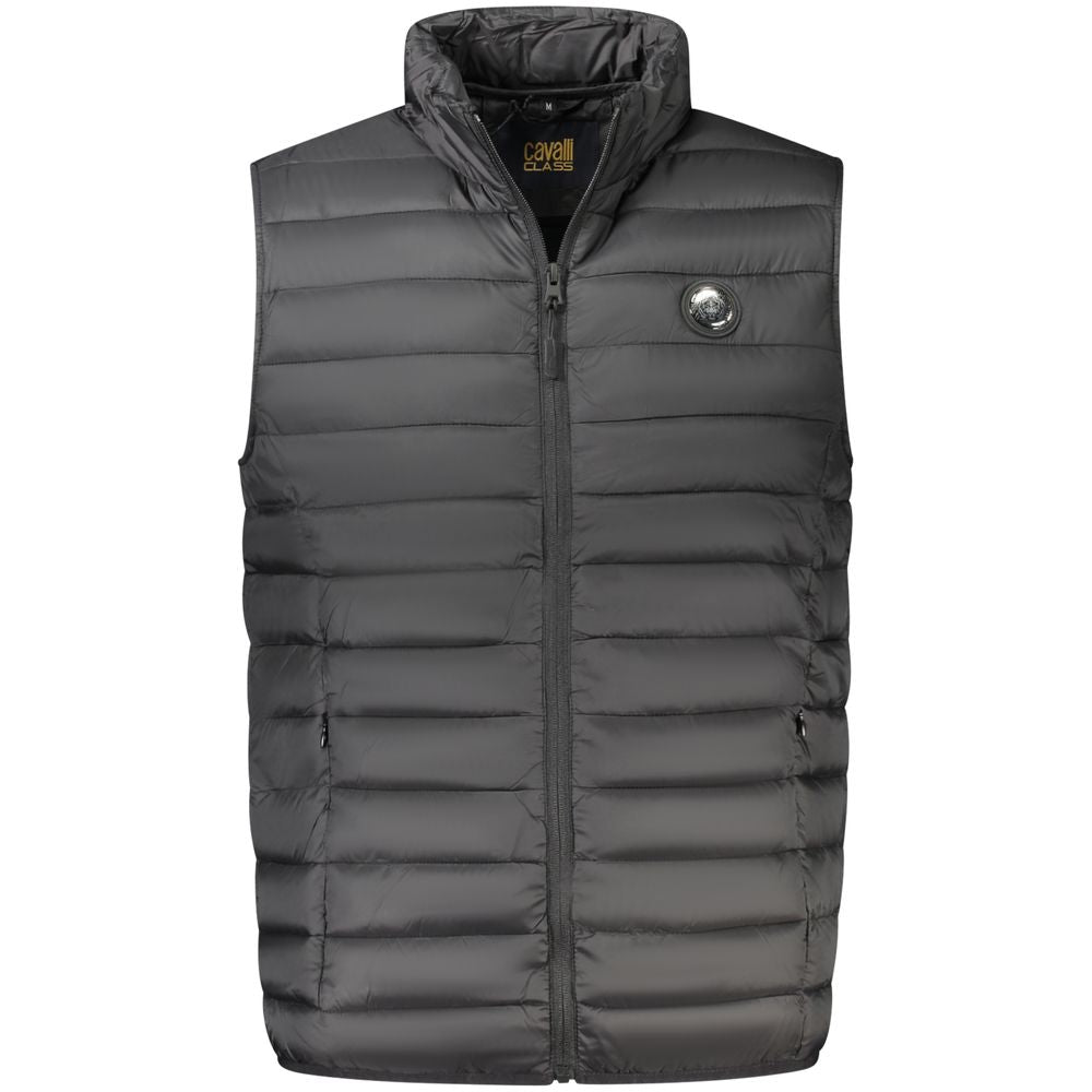 Schwarze Herrenjacke aus Polyester