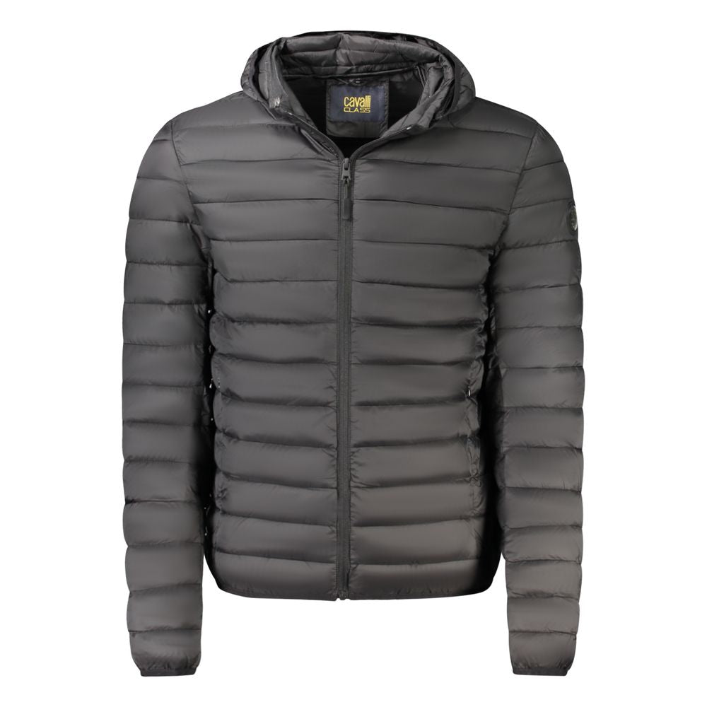 Schwarze Herrenjacke aus Polyester