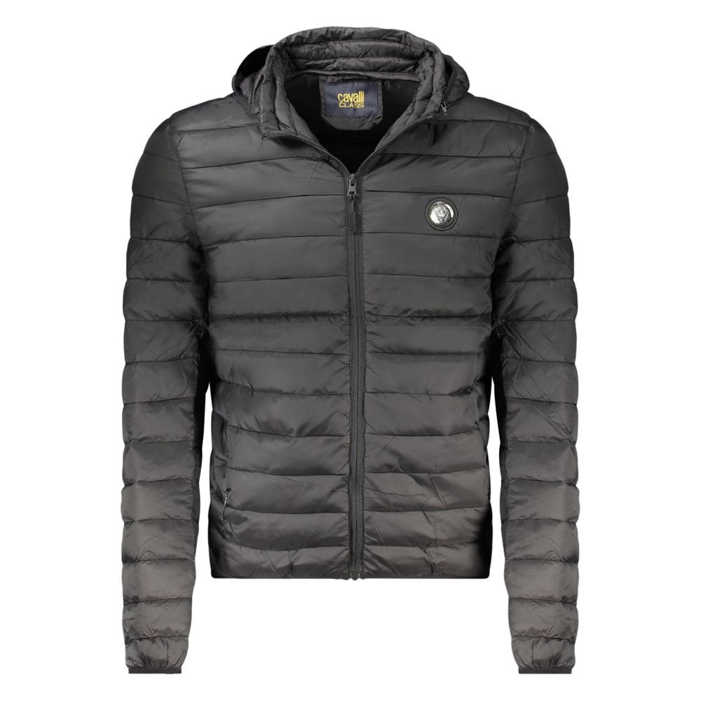 Schwarze Herrenjacke aus Polyester