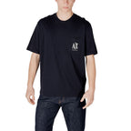 Blaues Baumwoll-Sportswear-T-Shirt