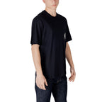 Blaues Baumwoll-Sportswear-T-Shirt