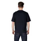 Blaues Baumwoll-Sportswear-T-Shirt