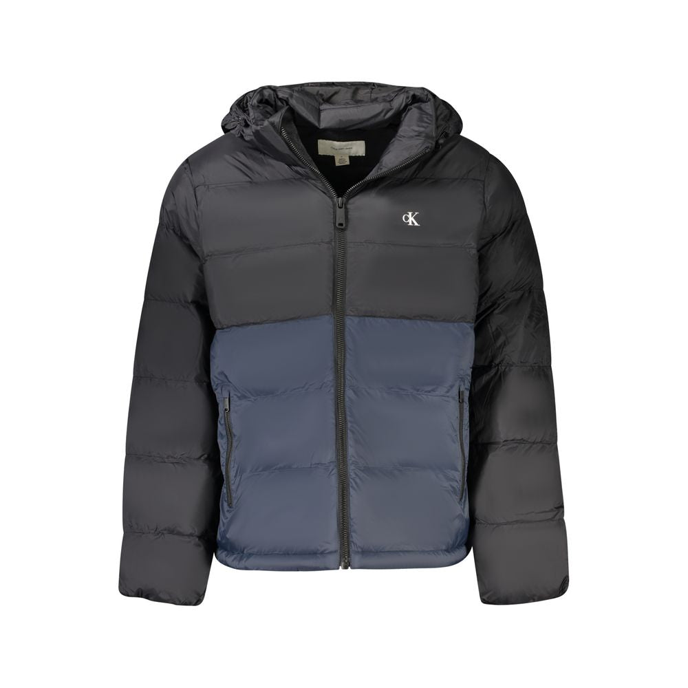 Schwarze Polyamid-Herrenjacke