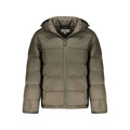 Blaue Polyester-Jacke in voller Länge