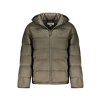 Blaue Polyester-Jacke in voller Länge