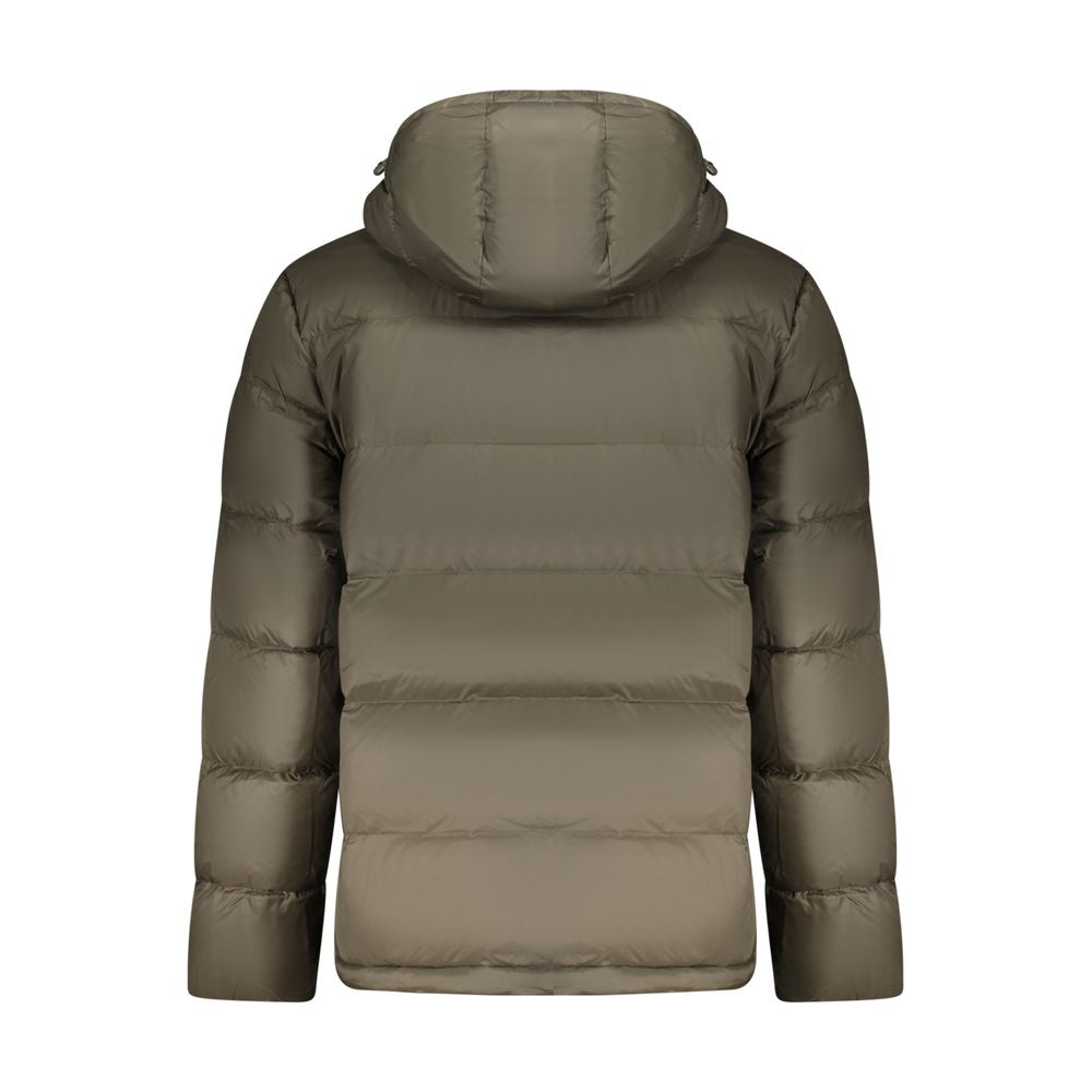 Blaue Polyester-Jacke in voller Länge