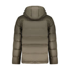 Blaue Polyester-Jacke in voller Länge