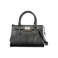 Schwarze Damen-Handtasche aus Polyurethan
