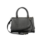 Schwarze Damen-Handtasche aus Polyurethan