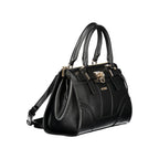 Schwarze Damen-Handtasche aus Polyurethan