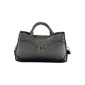 Schwarze Damen-Handtasche aus Polyurethan