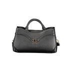 Schwarze Damen-Handtasche aus Polyurethan
