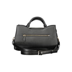 Schwarze Damen-Handtasche aus Polyurethan
