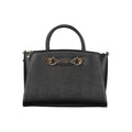 Schwarze Damen-Handtasche aus Polyurethan