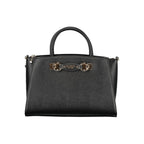 Schwarze Damen-Handtasche aus Polyurethan