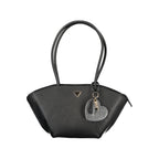Schwarze Damen-Handtasche aus Polyurethan