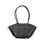 Schwarze Damen-Handtasche aus Polyurethan