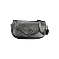 Schwarze Damen-Handtasche aus Polyurethan