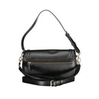 Schwarze Damen-Handtasche aus Polyurethan