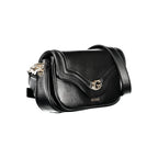 Schwarze Damen-Handtasche aus Polyurethan