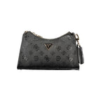 Schwarze Damen-Handtasche aus Polyurethan