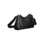 Schwarze Damen-Handtasche aus Polyurethan