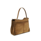 Braune Kalbsleder Bos Taurus Schultertasche