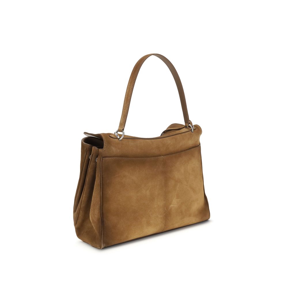 Braune Kalbsleder Bos Taurus Schultertasche