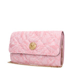 Pinke Stoff-Clutch