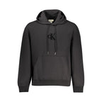 Schwarzes Herren-Kapuzensweatshirt aus Baumwolle