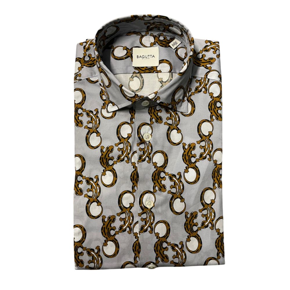 Baumwollhemd mit Fantasieprint