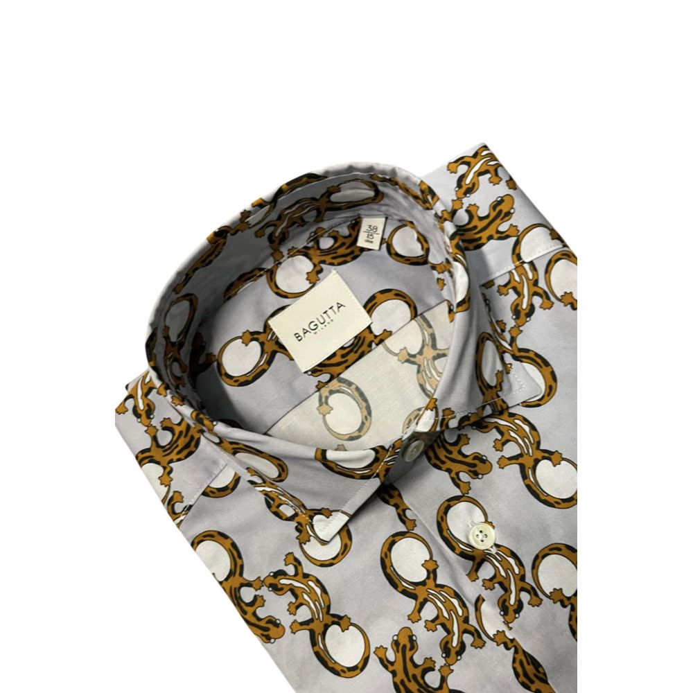 Baumwollhemd mit Fantasieprint