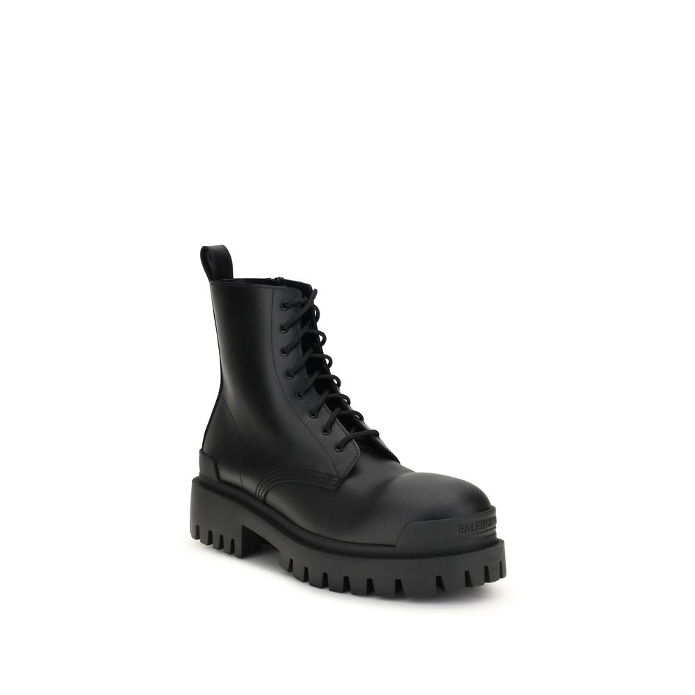 Schwarze Schnürstiefel aus Leder 844967WA9601000