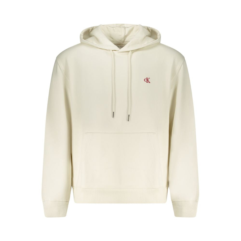 Weißer Herren-Kapuzenpullover aus Baumwolle