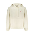 Weißer Herren-Kapuzenpullover aus Baumwolle