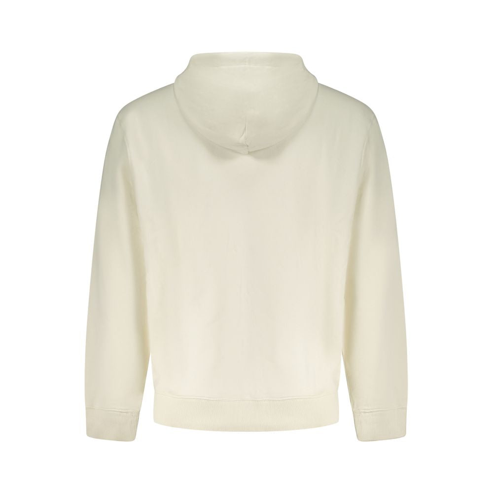 Weißer Herren-Kapuzenpullover aus Baumwolle