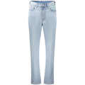 Blaue Baumwolljeans mit geradem Bein
