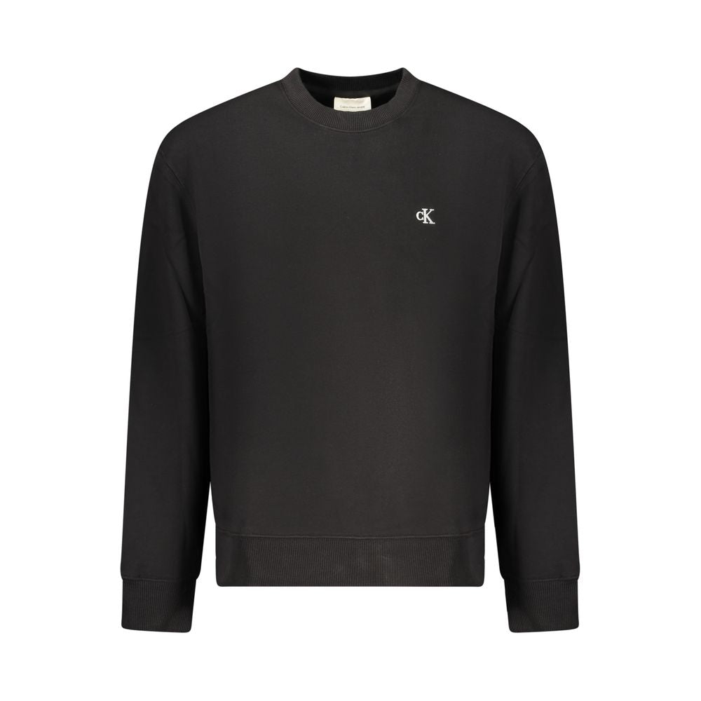 Schwarzer Baumwoll-Sweatshirt