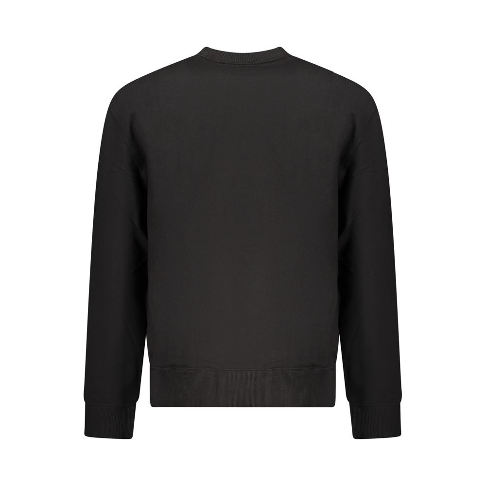 Schwarzer Baumwoll-Sweatshirt