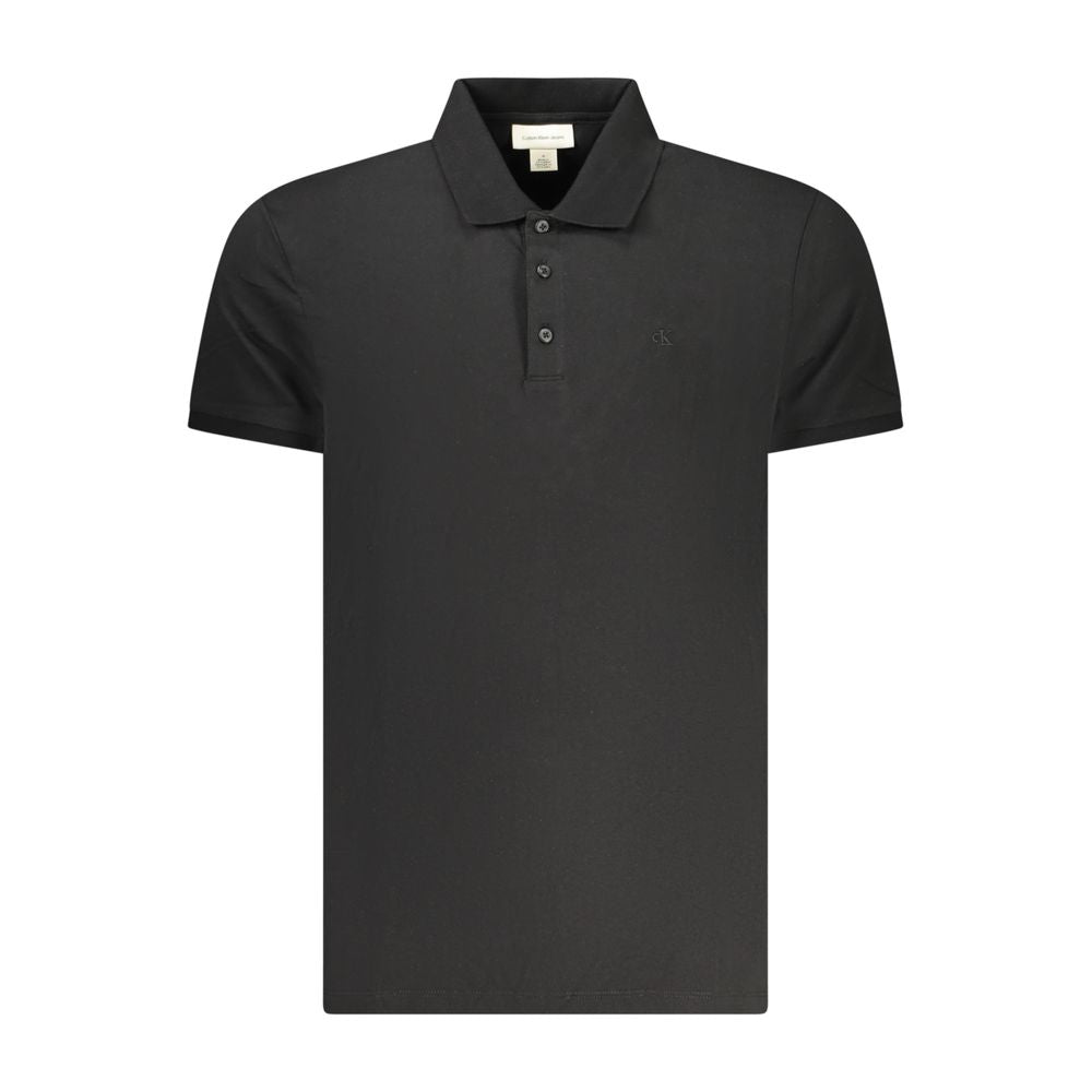 Schwarzes Herren-Poloshirt aus Baumwolle
