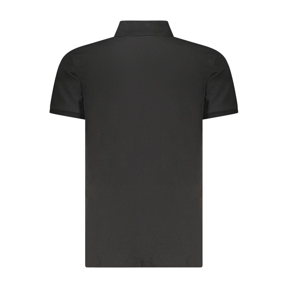 Schwarzes Herren-Poloshirt aus Baumwolle