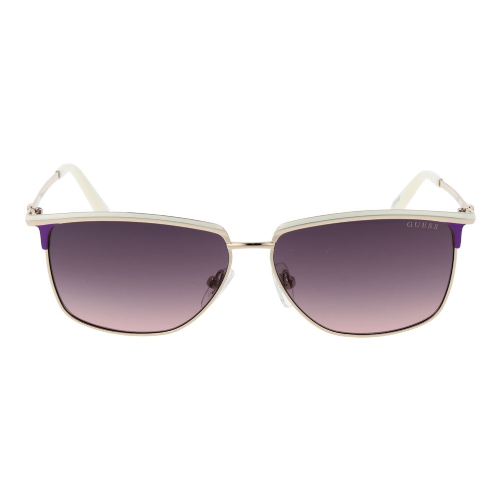 Weiße Sonnenbrille aus Metall