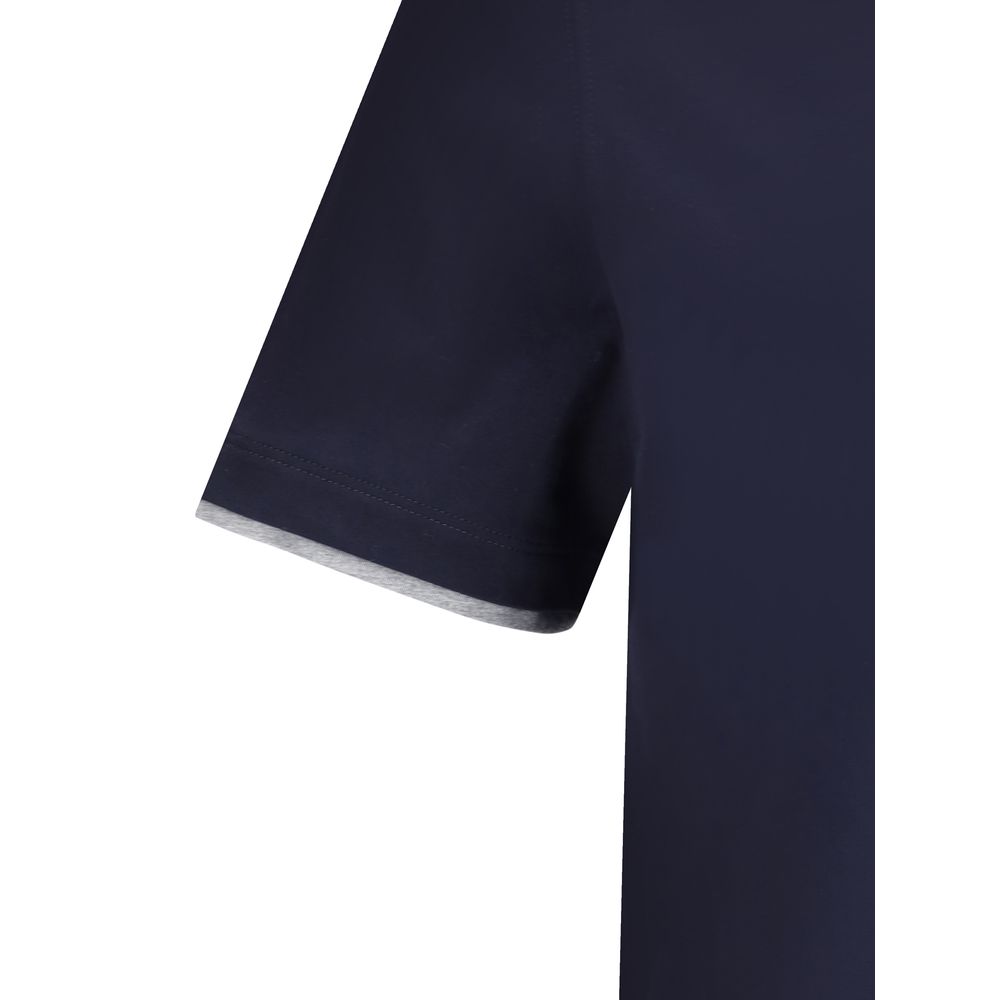 Blaues Baumwoll-T-Shirt