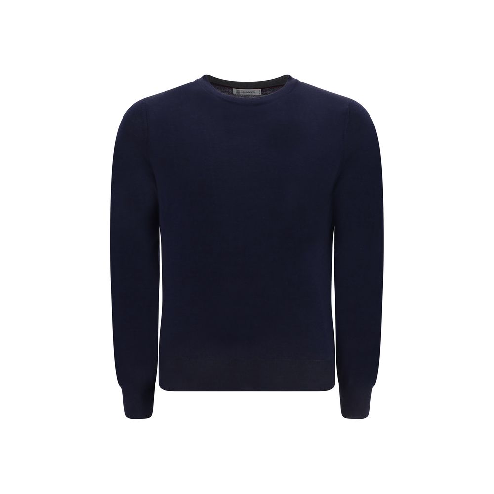 Blauer Wollpullover Oves Aries