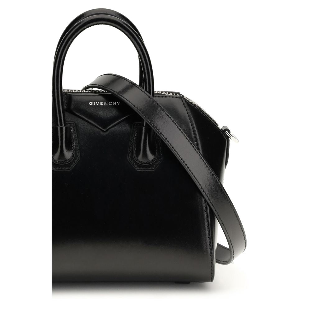 Schwarze Kalbsleder Bos Taurus Handtasche