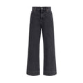 Schwarze Jeans aus Baumwolle mit geradem Bein