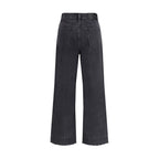 Schwarze Jeans aus Baumwolle mit geradem Bein